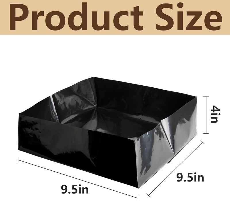 Adnee 12 Pcs Mushroom Monotub Liners-9.5" x 9.5" x 4" Monotub Liner Fit Up to 28 Quart Monotub-Monotub Plastic Liners for Mushroom Growing Supplies Liner Replacement - Image 2